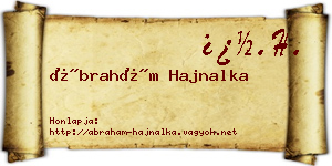 Ábrahám Hajnalka névjegykártya